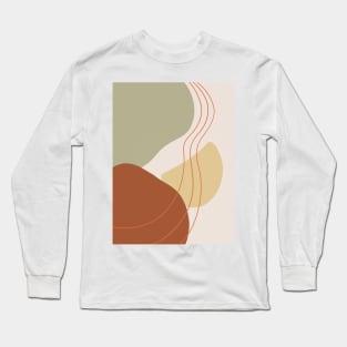 Mid Century Modern, Abstract Shapes Illustration 5.2 Long Sleeve T-Shirt